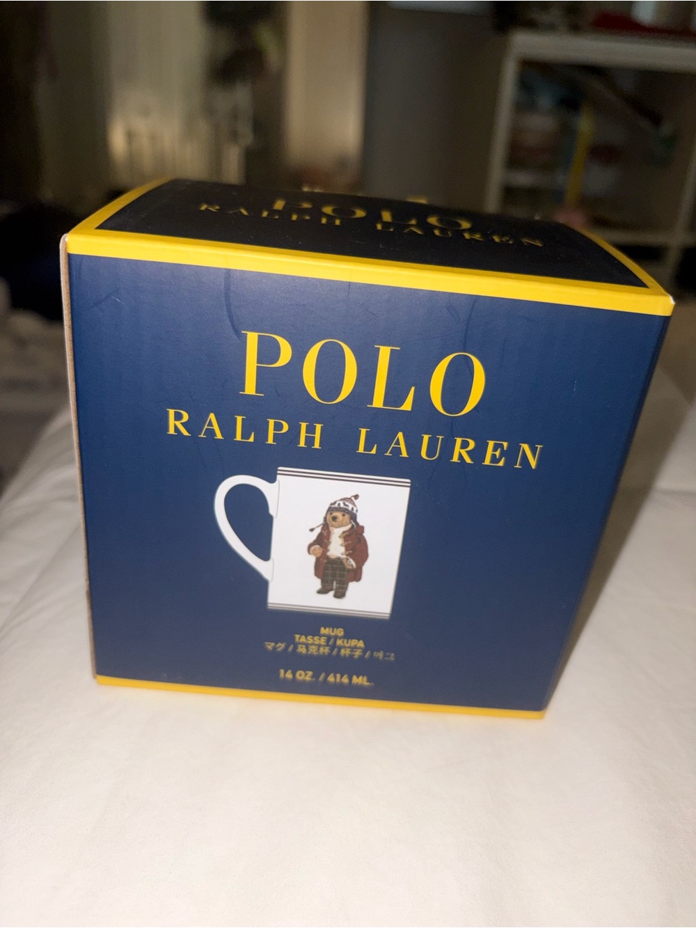 Polo Ralph Lauren Navy & Yellow Mug Box